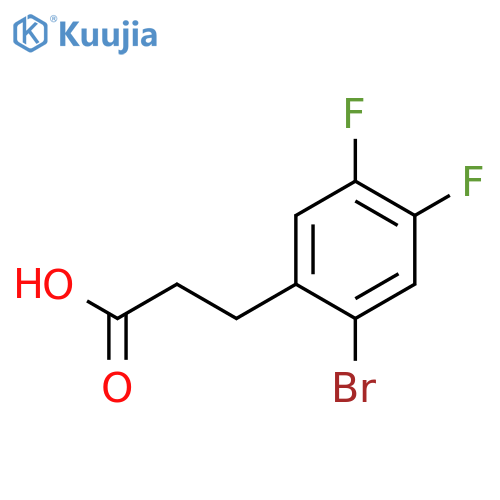 3-(2-bromo-4,5-difluorophenyl)propanoic acid structure