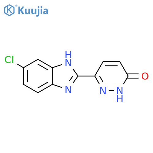 6-(6-chloro-1H-benzoimidazol-2-yl)-2H-pyridazin-3-one structure