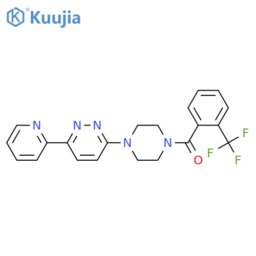 3-(pyridin-2-yl)-6-{4-2-(trifluoromethyl)benzoylpiperazin-1-yl}pyridazine structure