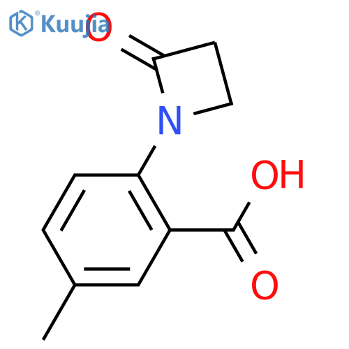 Benzoic acid, 5-methyl-2-(2-oxo-1-azetidinyl)- structure
