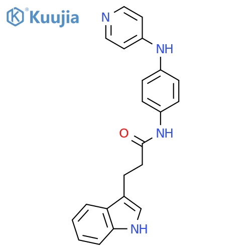 1H-Indole-3-propanamide, N-[4-(4-pyridinylamino)phenyl]- structure