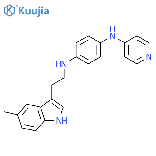 1,4-Benzenediamine, N-[2-(5-methyl-1H-indol-3-yl)ethyl]-N'-4-pyridinyl- structure
