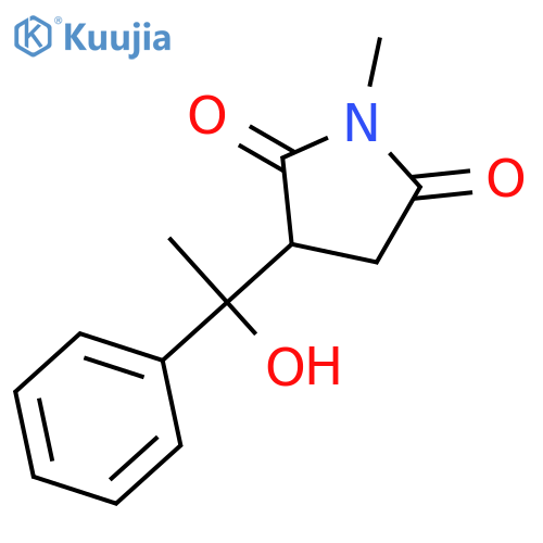 2,5-Pyrrolidinedione, 3-(1-hydroxy-1-phenylethyl)-1-methyl- structure