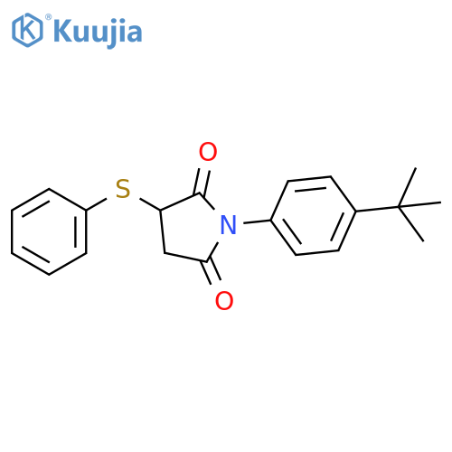 2,5-Pyrrolidinedione, 1-[4-(1,1-dimethylethyl)phenyl]-3-(phenylthio)- structure
