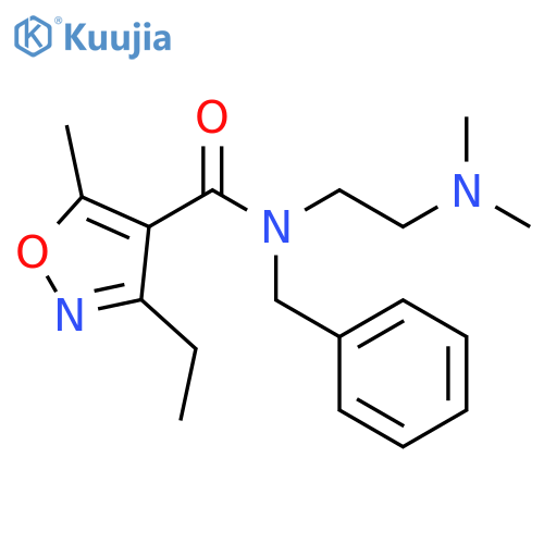 4-Isoxazolecarboxamide, N-[2-(dimethylamino)ethyl]-3-ethyl-5-methyl-N-(phenylmethyl)- structure