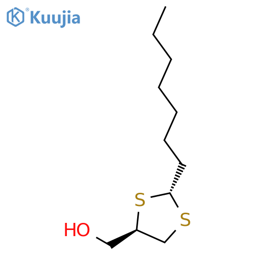 1,3-Dithiolane-4-methanol, 2-heptyl-, trans- structure