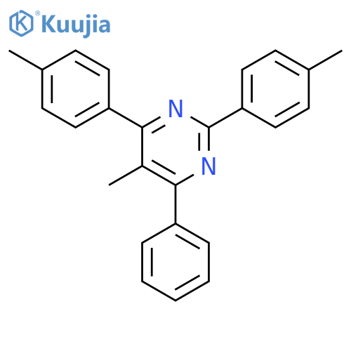 Pyrimidine, 5-methyl-2,4-bis(4-methylphenyl)-6-phenyl- structure