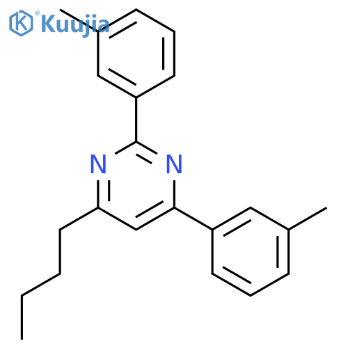 Pyrimidine, 4-butyl-2,6-bis(3-methylphenyl)- structure