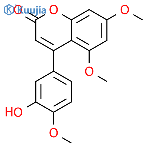 3'-Hydroxy-5,7,4'-trimethoxy-4-phenylcoumarin structure