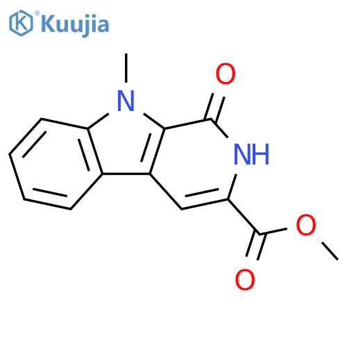1H-Pyrido[3,4-b]indole-3-carboxylic acid, 2,9-dihydro-9-methyl-1-oxo-,methyl ester structure