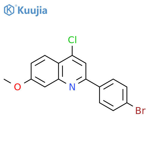 QUINOLINE, 2-(4-BROMOPHENYL)-4-CHLORO-7-METHOXY- structure
