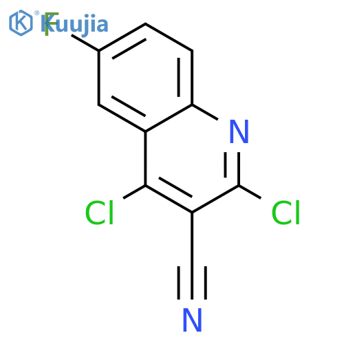 2,4-Dichloro-6-fluoroquinoline-3-carbonitrile structure