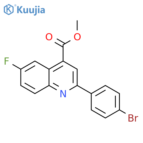 4-QUINOLINECARBOXYLIC ACID, 2-(4-BROMOPHENYL)-6-FLUORO-, METHYL ESTER structure