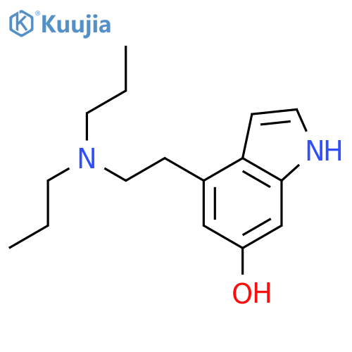 1H-Indol-6-ol,4-[2-(dipropylamino)ethyl]-, 6-acetate structure