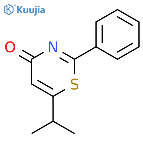 4H-1,3-Thiazin-4-one, 6-(1-methylethyl)-2-phenyl- structure