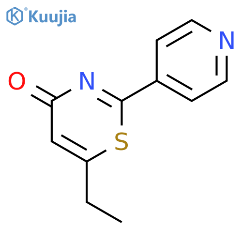 4H-1,3-Thiazin-4-one, 6-ethyl-2-(4-pyridinyl)- structure
