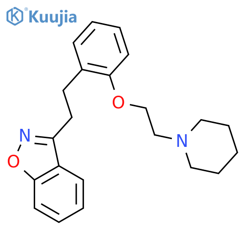 1,2-Benzisoxazole, 3-[2-[2-[2-(1-piperidinyl)ethoxy]phenyl]ethyl]- structure