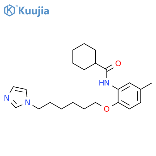 Cyclohexanecarboxamide, N-[2-[[6-(1H-imidazol-1-yl)hexyl]oxy]-5-methylphenyl]- structure
