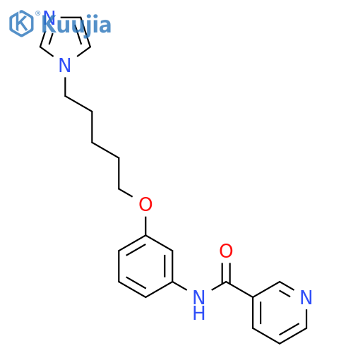 3-Pyridinecarboxamide, N-[3-[[5-(1H-imidazol-1-yl)pentyl]oxy]phenyl]- structure