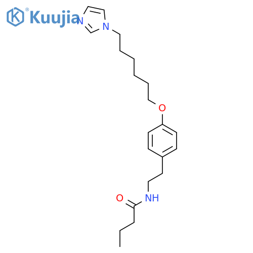 Butanamide, N-[2-[4-[[6-(1H-imidazol-1-yl)hexyl]oxy]phenyl]ethyl]- structure