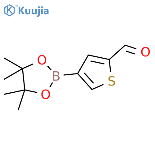 4-(4,4,5,5-Tetramethyl-1,3,2-dioxaborolan-2-yl)thiophene-2-carbaldehyde structure