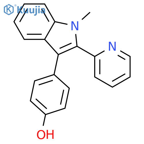 PHENOL, 4-[1-METHYL-2-(2-PYRIDINYL)-1H-INDOL-3-YL]- structure