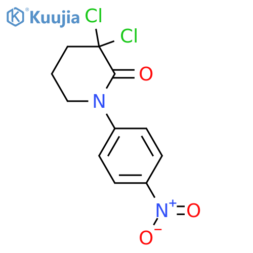 3,3-Dichloro-1-(4-nitrophenyl)piperidin-2-one structure