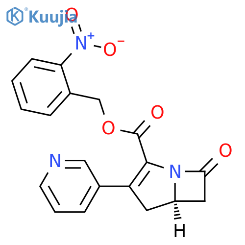1-Azabicyclo[3.2.0]hept-2-ene-2-carboxylic acid, 7-oxo-3-(3-pyridinyl)-, (2-nitrophenyl)methyl ester, (R)- (9CI) structure