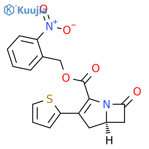 1-Azabicyclo[3.2.0]hept-2-ene-2-carboxylic acid, 7-oxo-3-(2-thienyl)-, (2-nitrophenyl)methyl ester, (R)- (9CI) structure