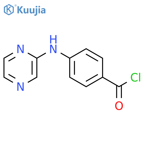 Benzoyl chloride, 4-(pyrazinylamino)- structure
