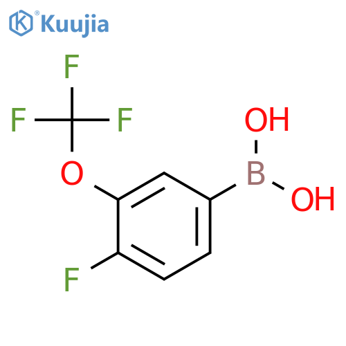 4-fluoro-3-(trifluoromethoxy)phenylboronic acid structure