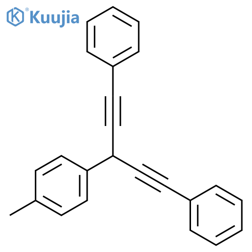 BENZENE, 1-METHYL-4-[3-PHENYL-1-(PHENYLETHYNYL)-2-PROPYNYL]- structure