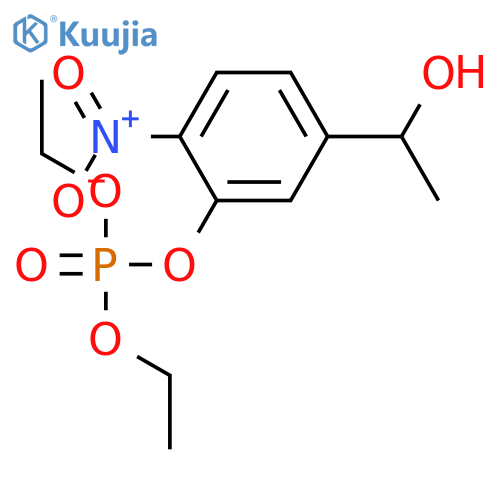 PHOSPHORIC ACID, DIETHYL 5-(1-HYDROXYETHYL)-2-NITROPHENYL ESTER structure