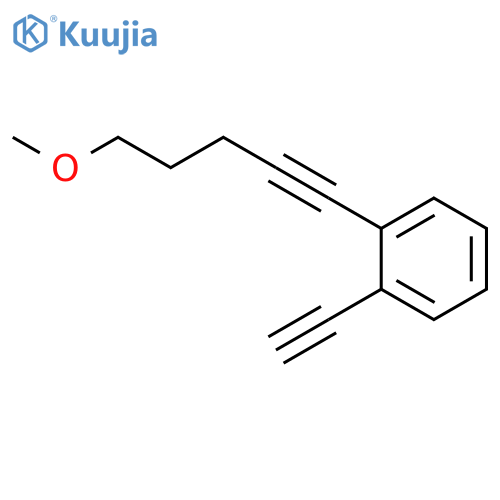 Benzene, 1-ethynyl-2-(5-methoxy-1-pentynyl)- structure