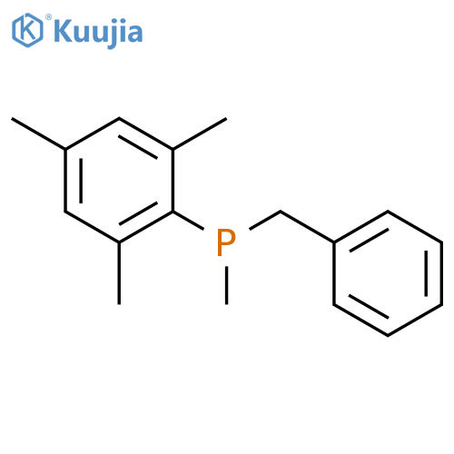 Phosphine, methyl(phenylmethyl)(2,4,6-trimethylphenyl)- structure