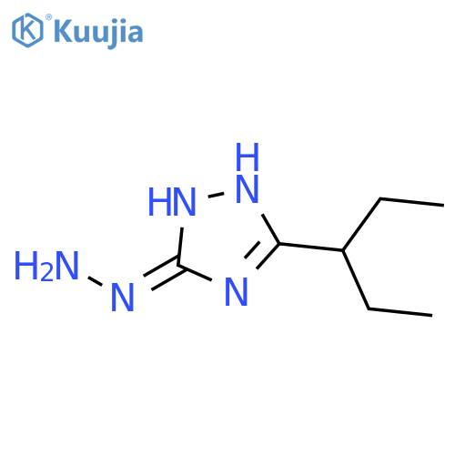 3H-1,2,4-Triazol-3-one, 5-(1-ethylpropyl)-1,2-dihydro-, hydrazone structure