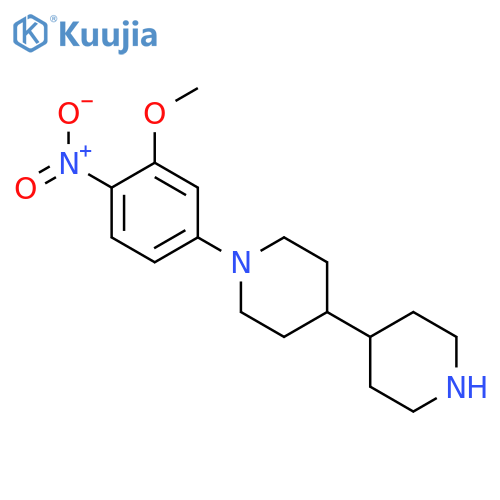 4,4'-BIPIPERIDINE, 1-(3-METHOXY-4-NITROPHENYL)- structure