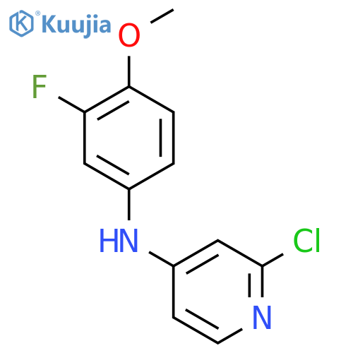 4-Pyridinamine, 2-chloro-N-(3-fluoro-4-methoxyphenyl)- structure