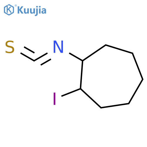 Cycloheptane, 1-iodo-2-isothiocyanato-, trans- structure