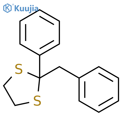 1,3-Dithiolane, 2-phenyl-2-(phenylmethyl)- structure