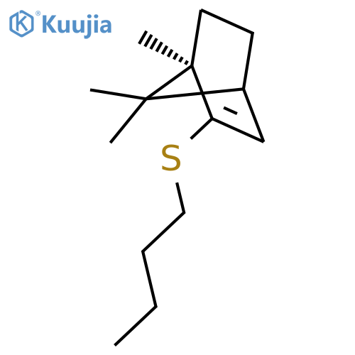 Bicyclo[2.2.1]hept-2-ene, 2-(butylthio)-1,7,7-trimethyl-, (1R)- structure