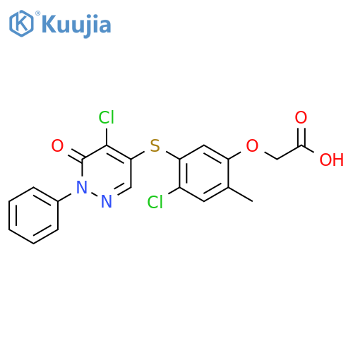 Acetic acid,[4-chloro-5-[(5-chloro-1,6-dihydro-6-oxo-1-phenyl-4-pyridazinyl)thio]-2-methylphenoxy]- structure