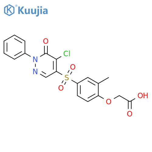 Acetic acid,[4-[(5-chloro-1,6-dihydro-6-oxo-1-phenyl-4-pyridazinyl)sulfonyl]-2-methylphenoxy]- structure