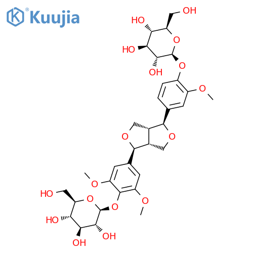 (+)-medioresinol 4,4'-O-di-beta-D-glucopyranoside structure
