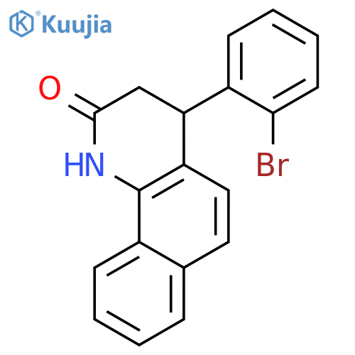 BENZO[H]QUINOLIN-2(1H)-ONE, 4-(2-BROMOPHENYL)-3,4-DIHYDRO- structure