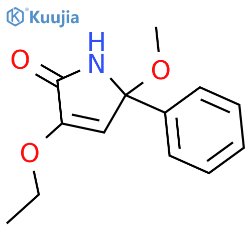2H-PYRROL-2-ONE, 3-ETHOXY-1,5-DIHYDRO-5-METHOXY-5-PHENYL- structure