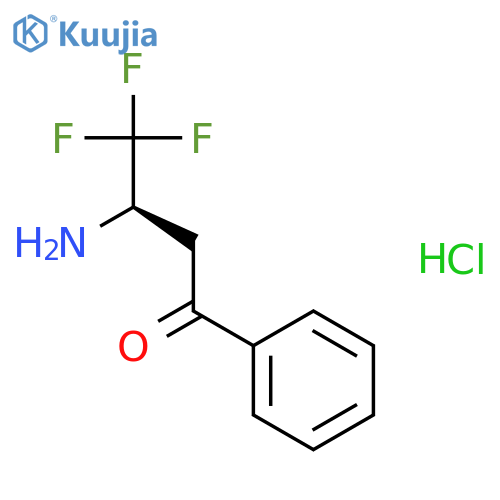 1-Butanone, 3-amino-4,4,4-trifluoro-1-phenyl-, hydrochloride, (3R)- structure
