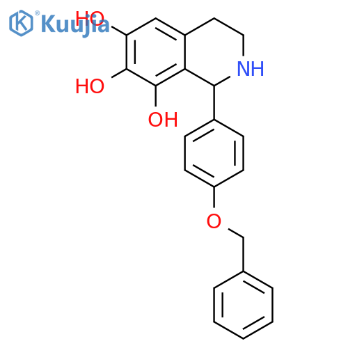 6,7,8-Isoquinolinetriol, 1,2,3,4-tetrahydro-1-[4-(phenylmethoxy)phenyl]- structure