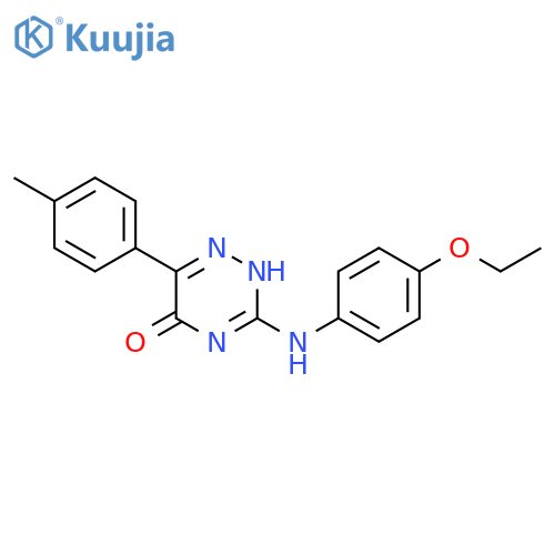 3-(4-ethoxyphenyl)amino-6-(4-methylphenyl)-4,5-dihydro-1,2,4-triazin-5-one structure
