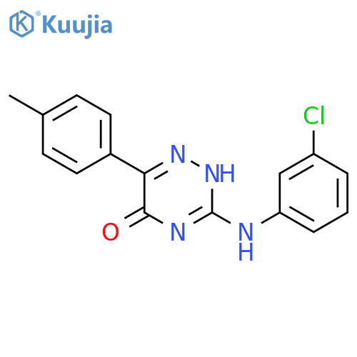 3-(3-chlorophenyl)amino-6-(4-methylphenyl)-4,5-dihydro-1,2,4-triazin-5-one structure